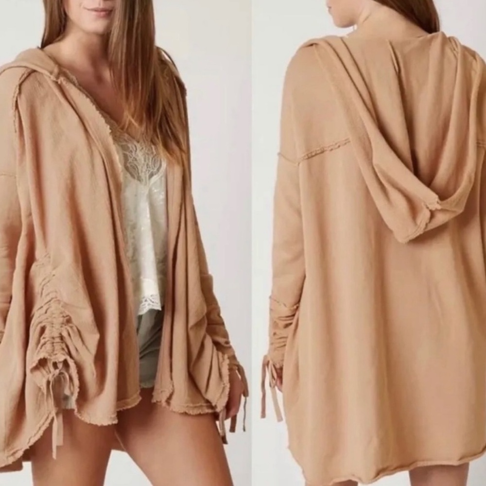 Free People Get Yer Gauze Boho Slouchy Oversized Cardigan